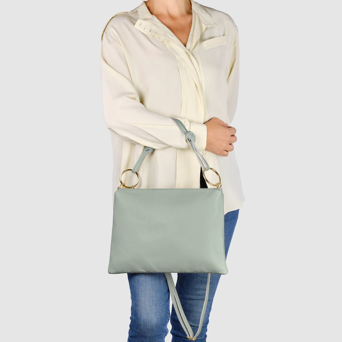 Livorno Italian Full-Grain Leather Shoulder & Crossbody Bag