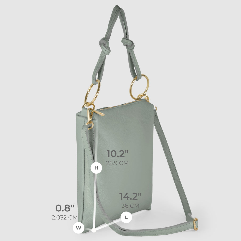 Livorno Italian Full-Grain Leather Shoulder & Crossbody Bag