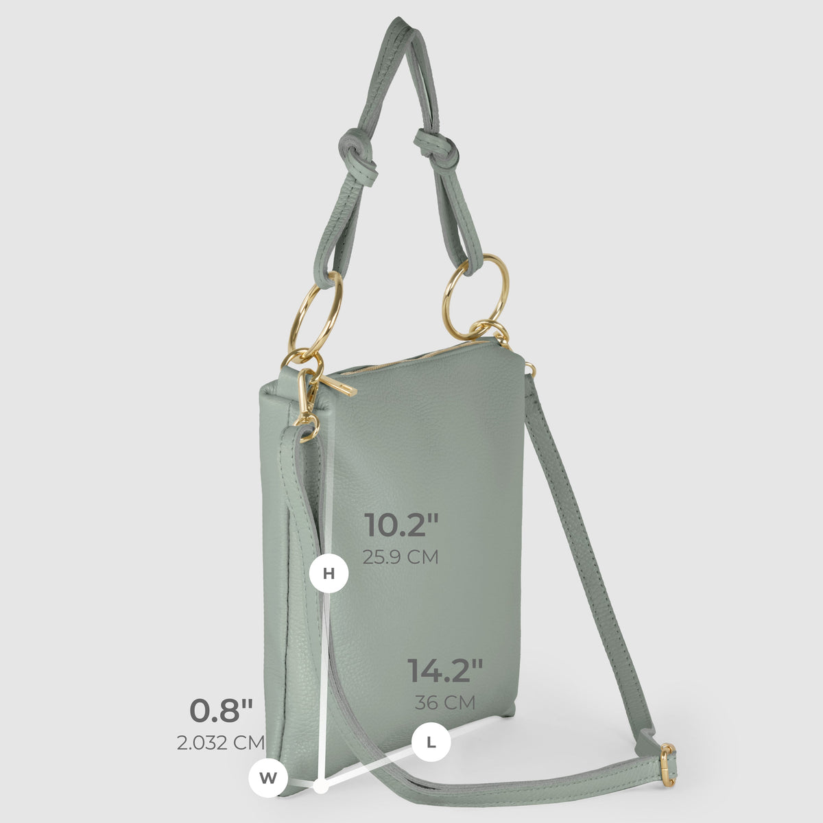 Livorno Italian Full-Grain Leather Shoulder & Crossbody Bag