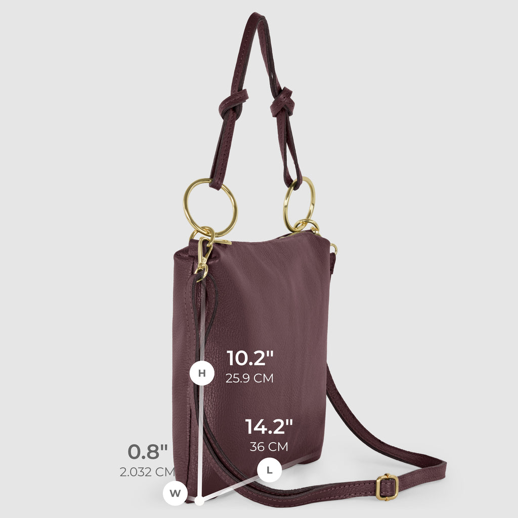 Livorno Italian Full-Grain Leather Shoulder & Crossbody Bag