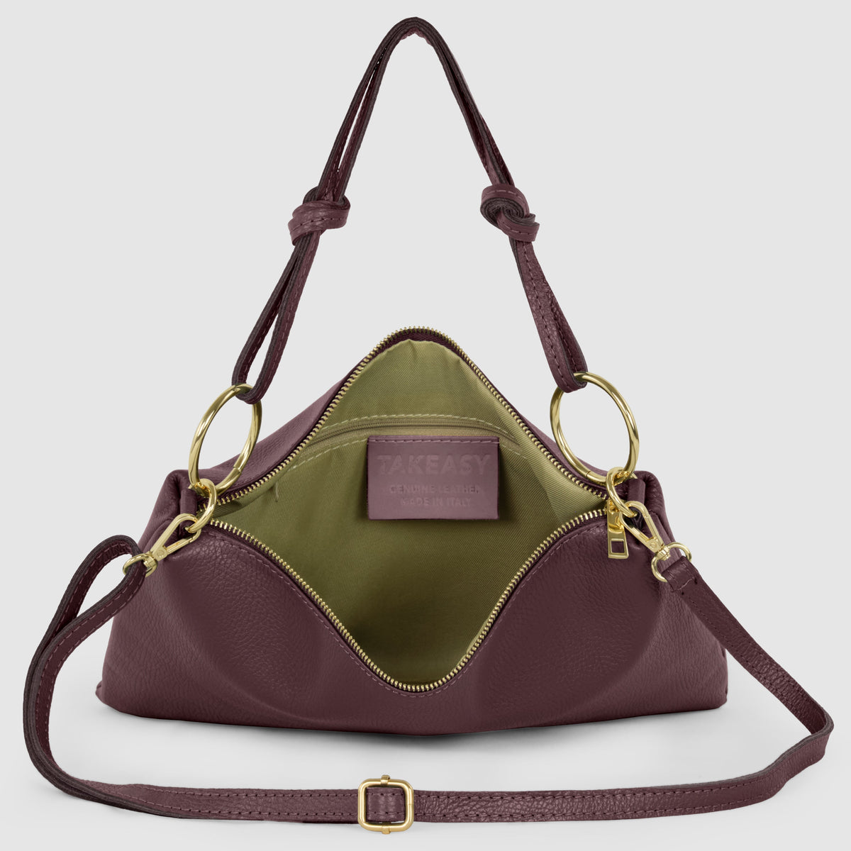 Livorno Italian Full-Grain Leather Shoulder & Crossbody Bag
