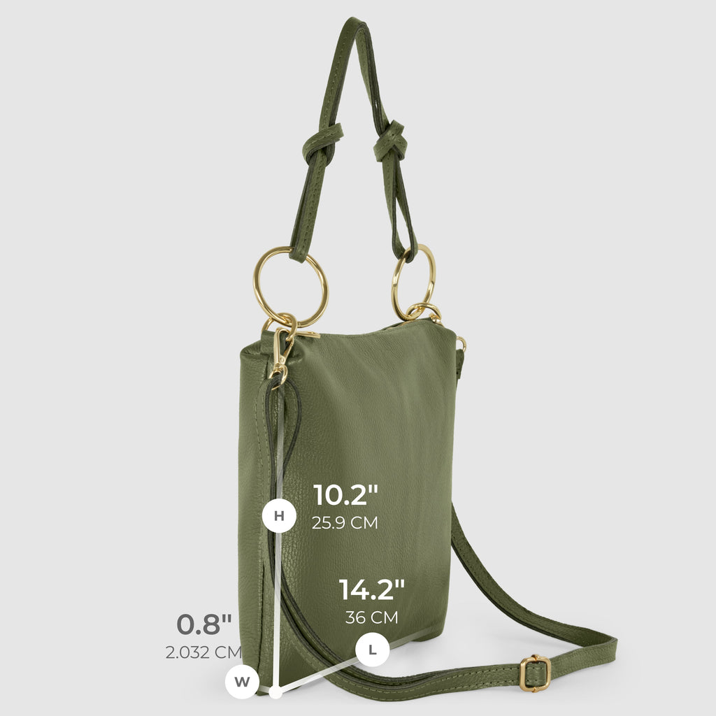 Livorno Italian Full-Grain Leather Shoulder & Crossbody Bag