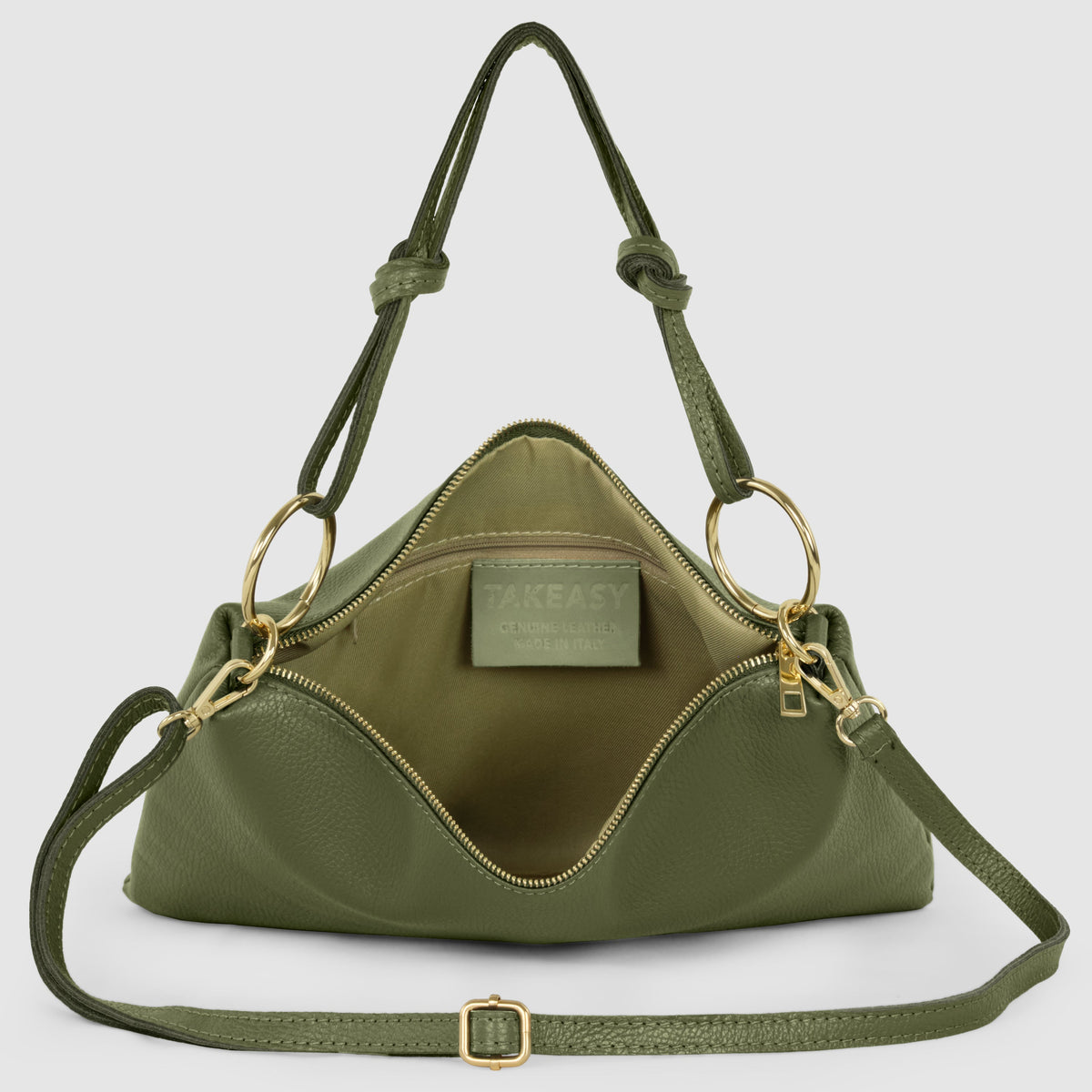 Livorno Italian Full-Grain Leather Shoulder & Crossbody Bag