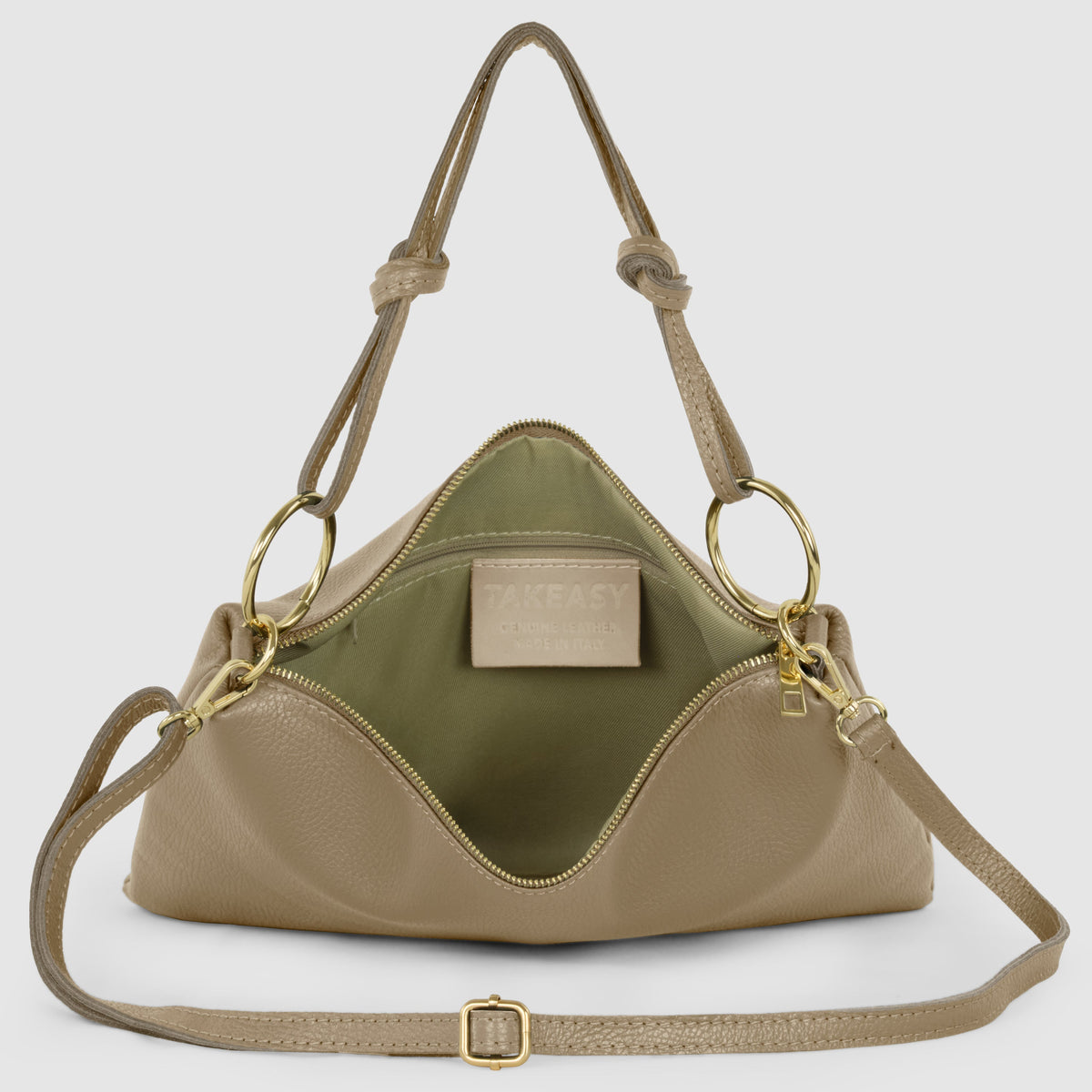 Livorno Italian Full-Grain Leather Shoulder & Crossbody Bag