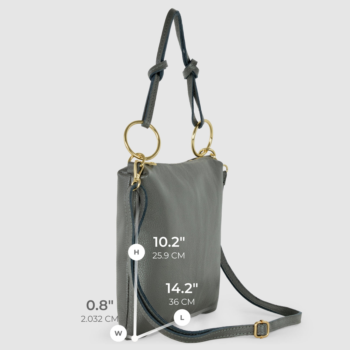 Livorno Italian Full-Grain Leather Shoulder & Crossbody Bag