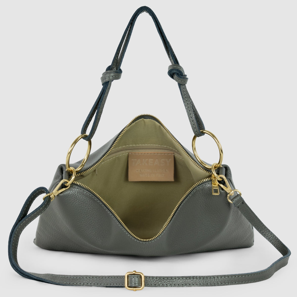 Livorno Italian Full-Grain Leather Shoulder & Crossbody Bag