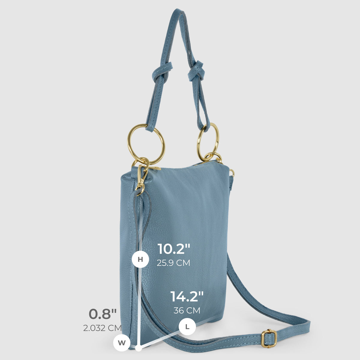 Livorno Italian Full-Grain Leather Shoulder & Crossbody Bag