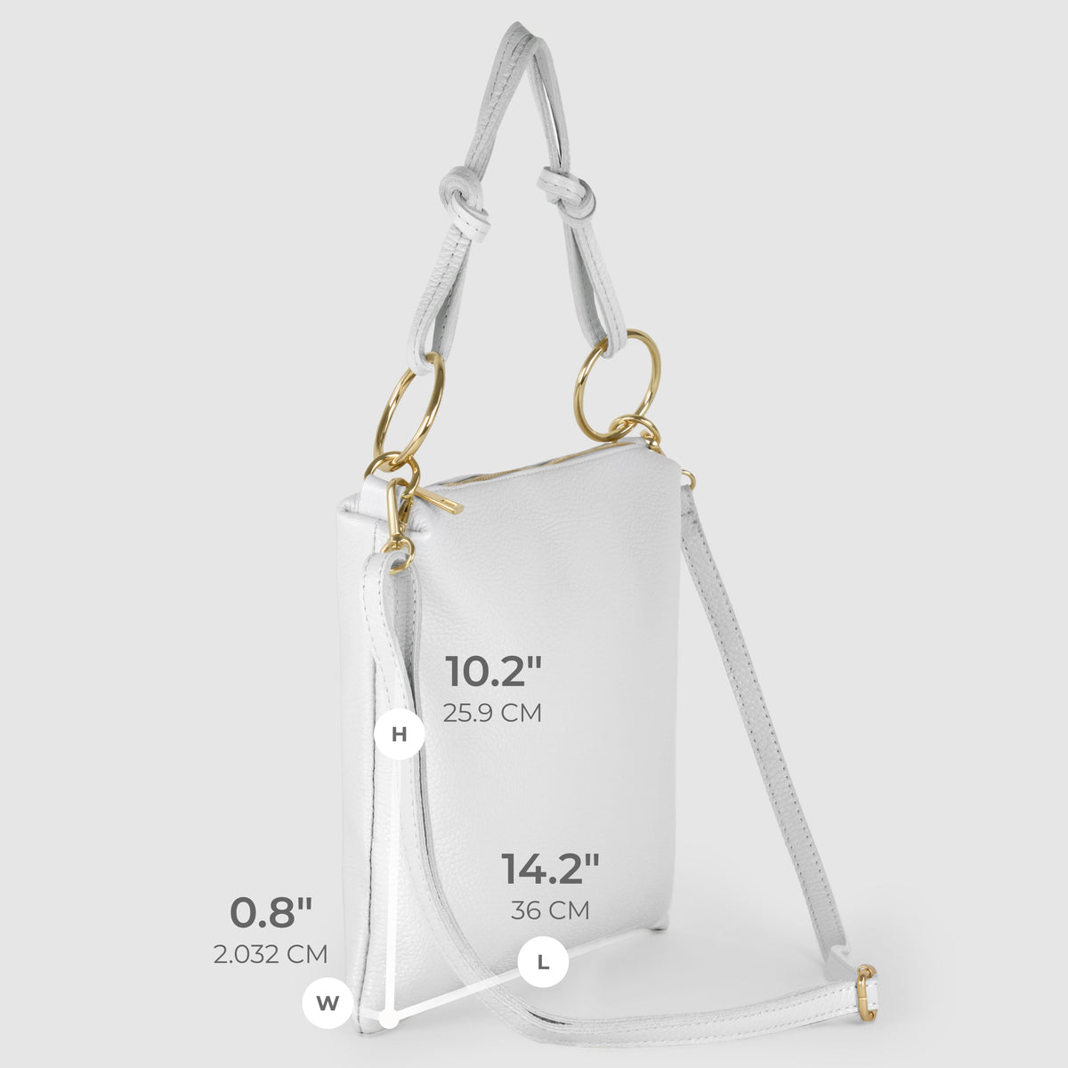 Livorno Italian Full-Grain Leather Shoulder & Crossbody Bag
