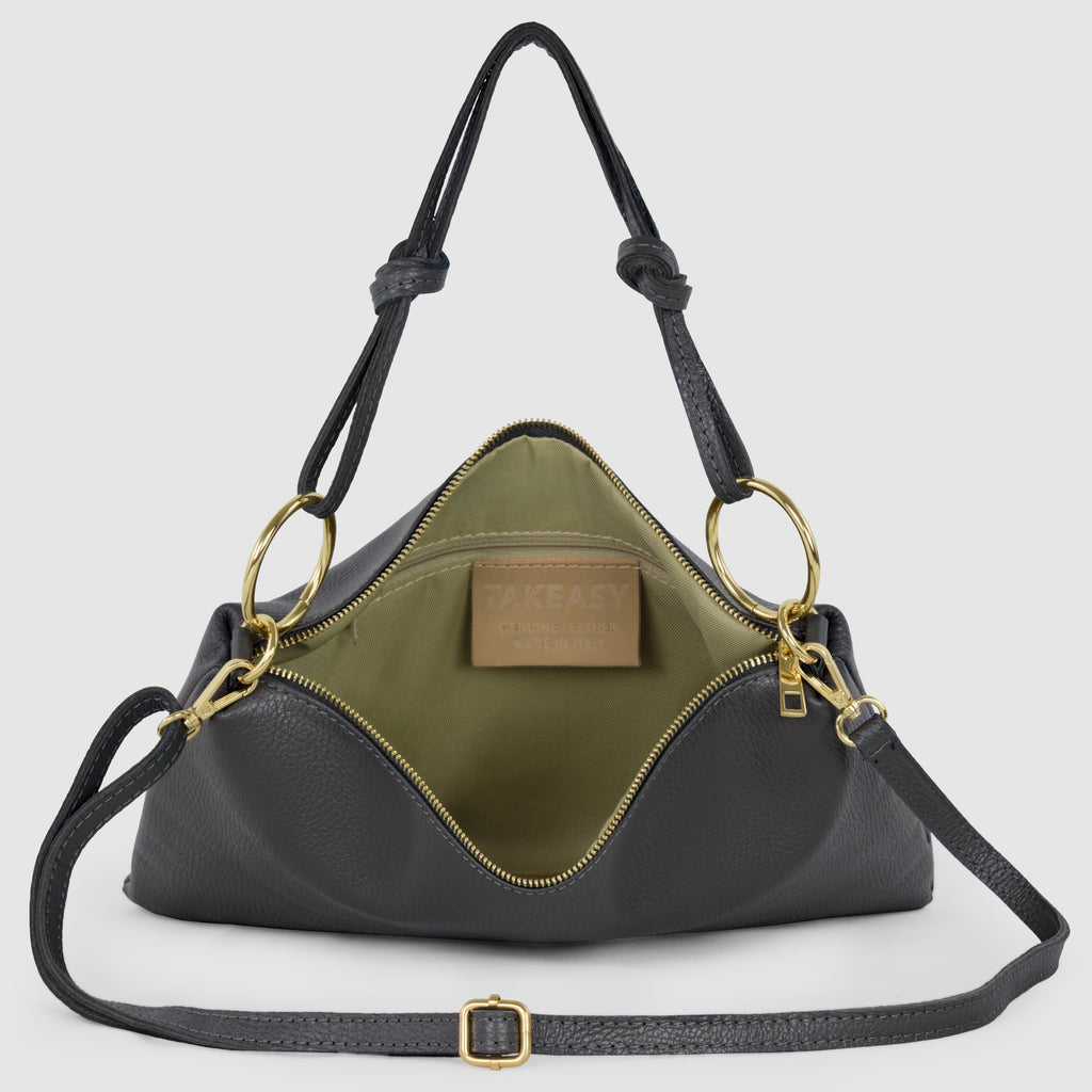 Livorno Italian Full-Grain Leather Shoulder & Crossbody Bag