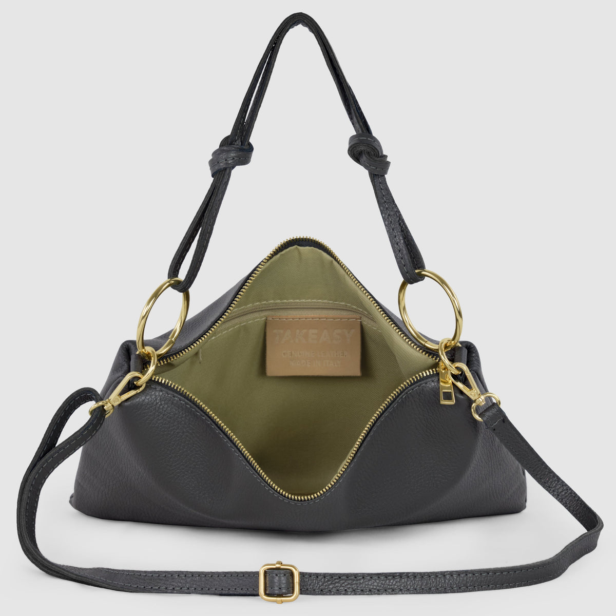 Livorno Italian Full-Grain Leather Shoulder & Crossbody Bag