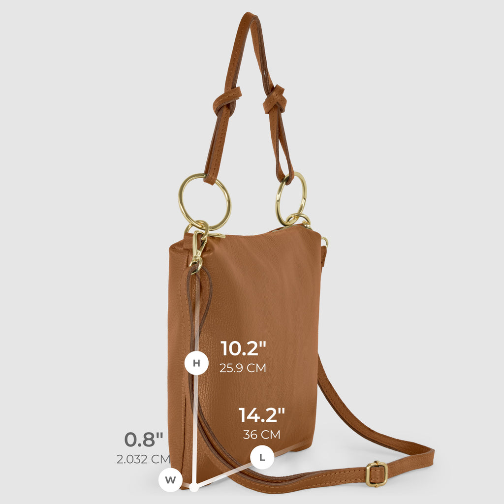 Livorno Italian Full-Grain Leather Shoulder & Crossbody Bag