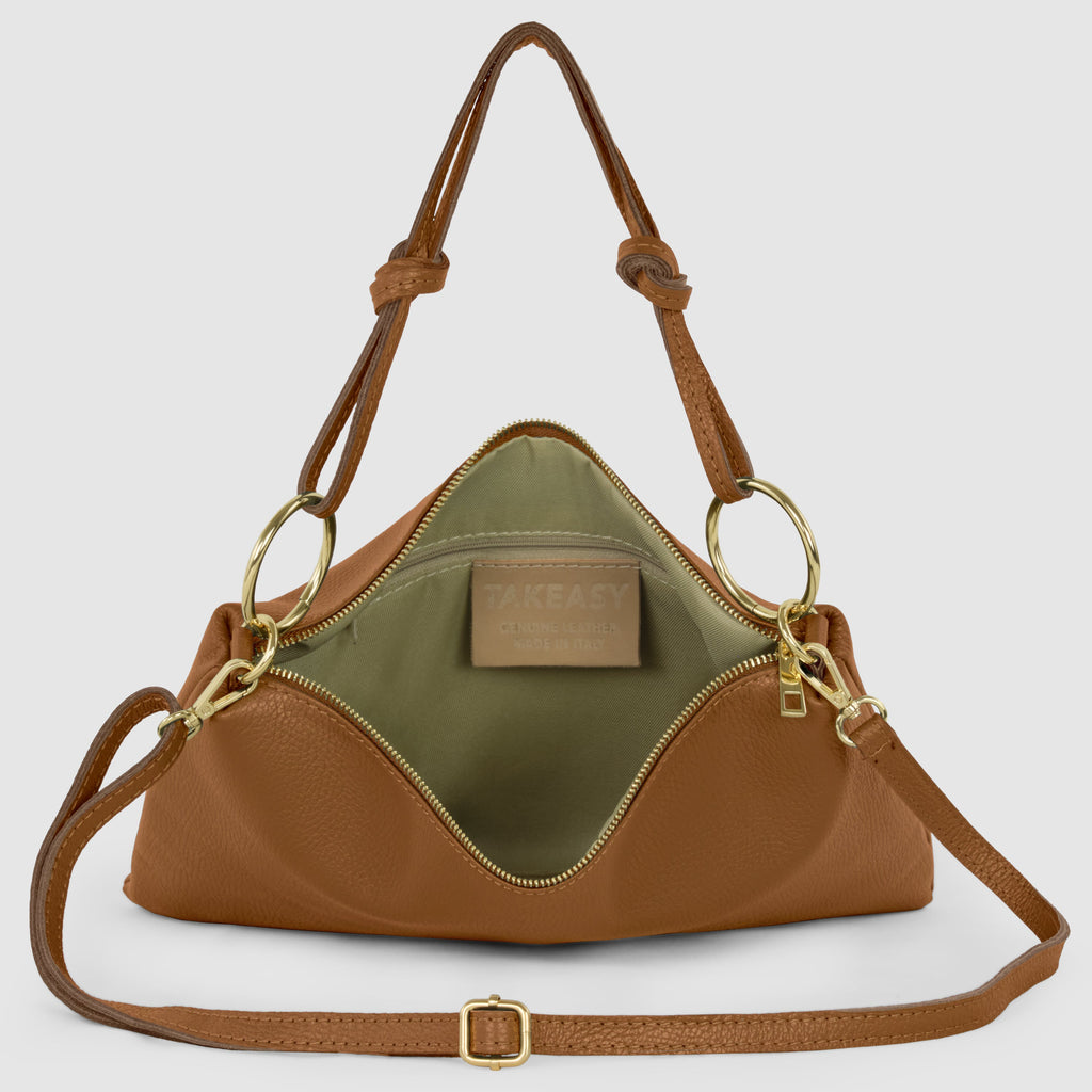 Livorno Italian Full-Grain Leather Shoulder & Crossbody Bag