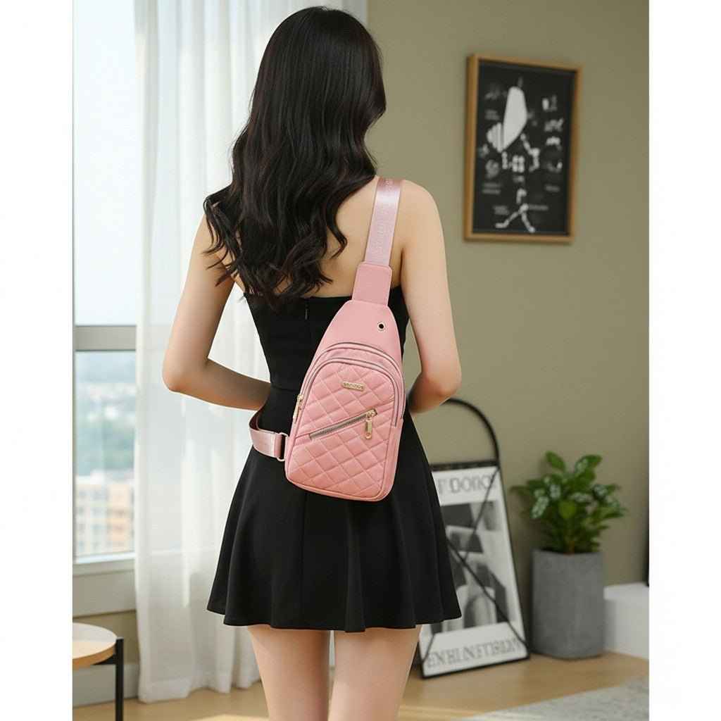 Everyday Water-Resistant Nylon Sling Bag