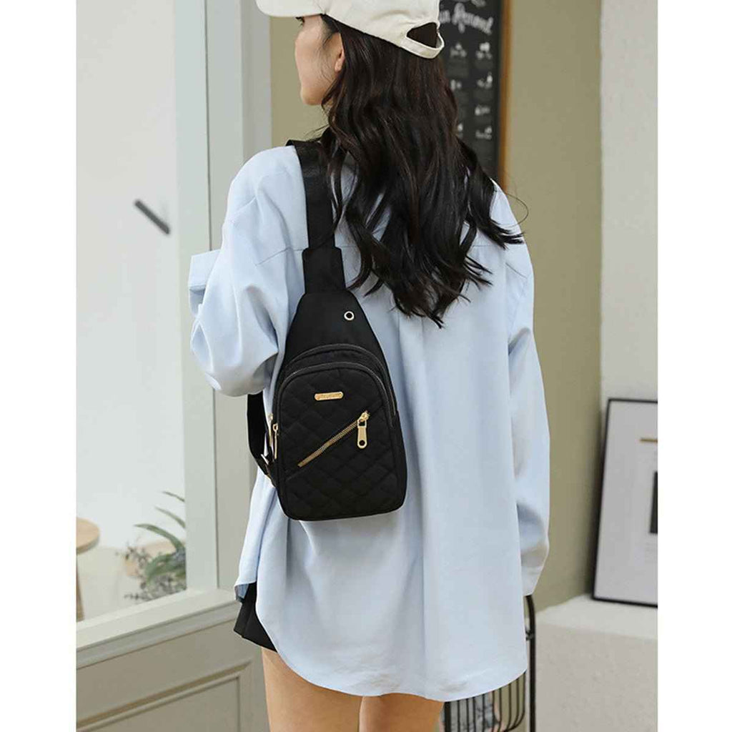Everyday Water-Resistant Nylon Sling Bag